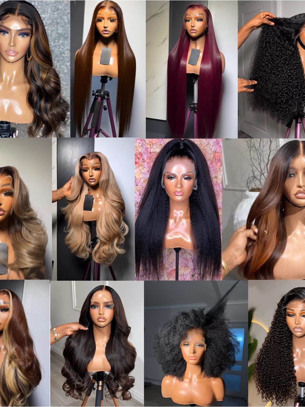 Premium Women’s Wig - Black, Brown, Blonde & Burgundy Color Options
